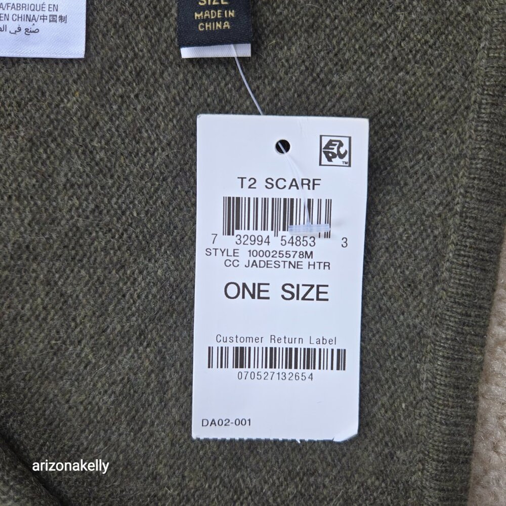 NWT Cashmere Scarf Wrap Green Charter Club - Picture 5 of 10